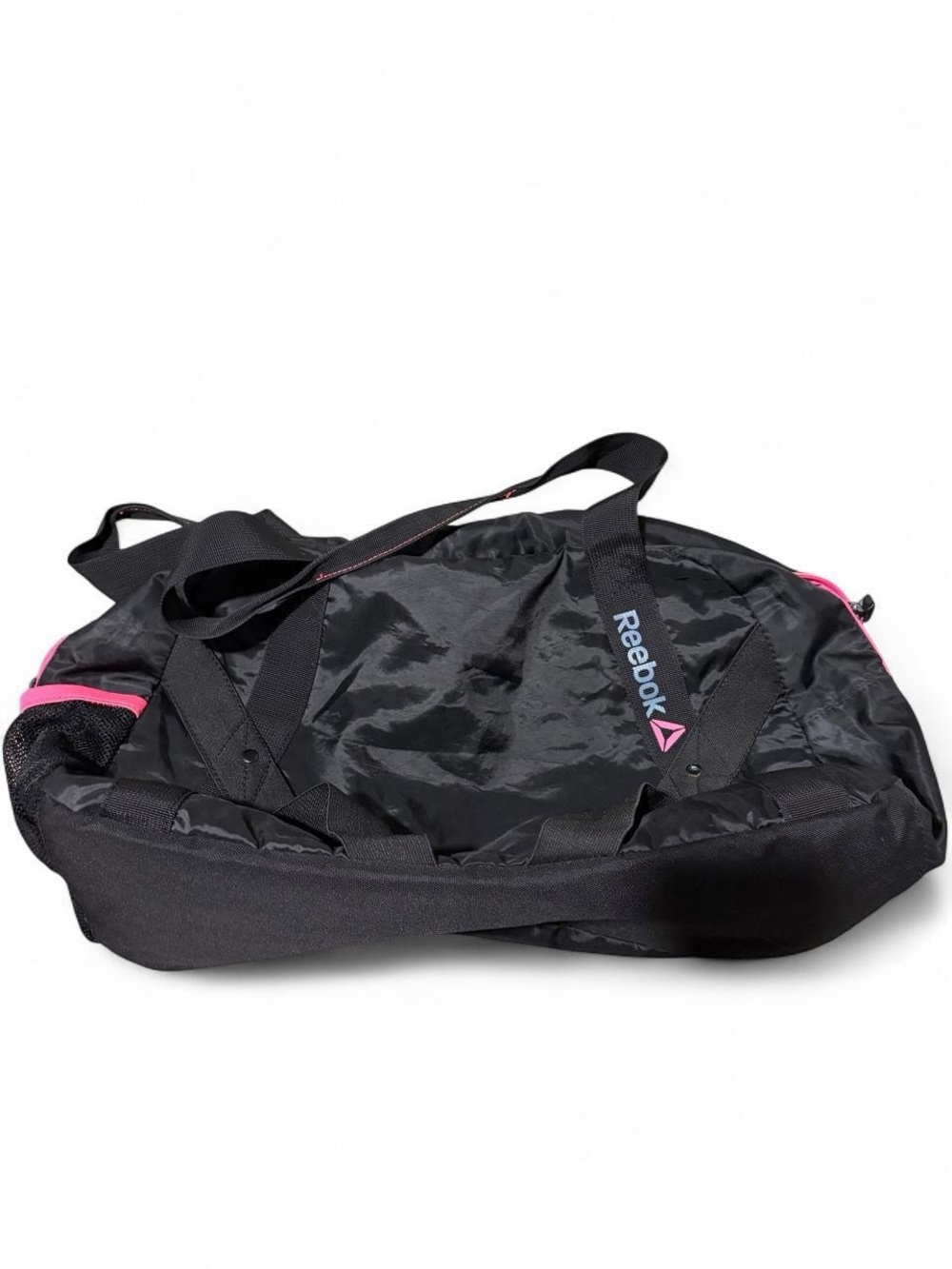 Reebok black & pink duffle bag.